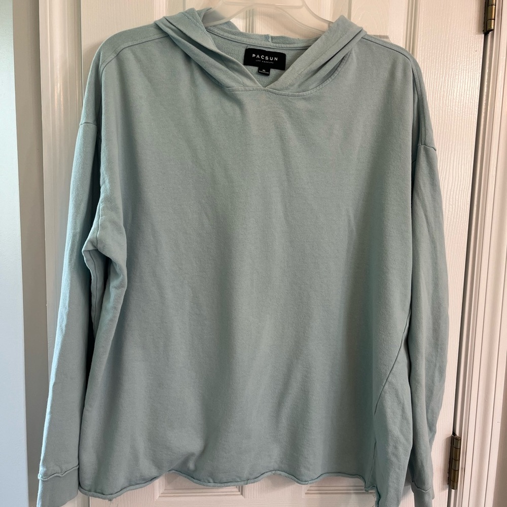 PAC sun lightweight hoodie, size XL, light aqua color